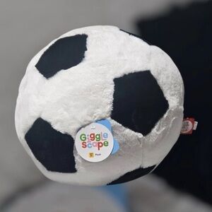 15” Plush Soccer Ball Toy - Black and White
